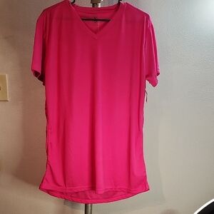 Pink V-Neck Women's Top